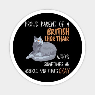 Proud Parents of British Shorthair Pet Cat Magnet